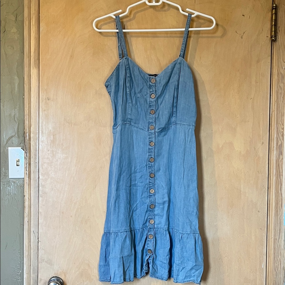 Staccato Blue Button-Down Mini Dress